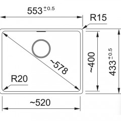 Franke Maris MRG 210/110-52 Fragranite Polar White..