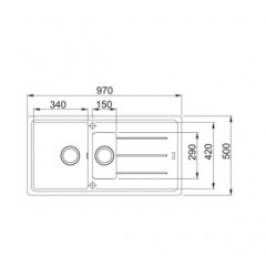 Franke Nero Basis Bfg 651 1,5 Gözlü Granit Eviye
