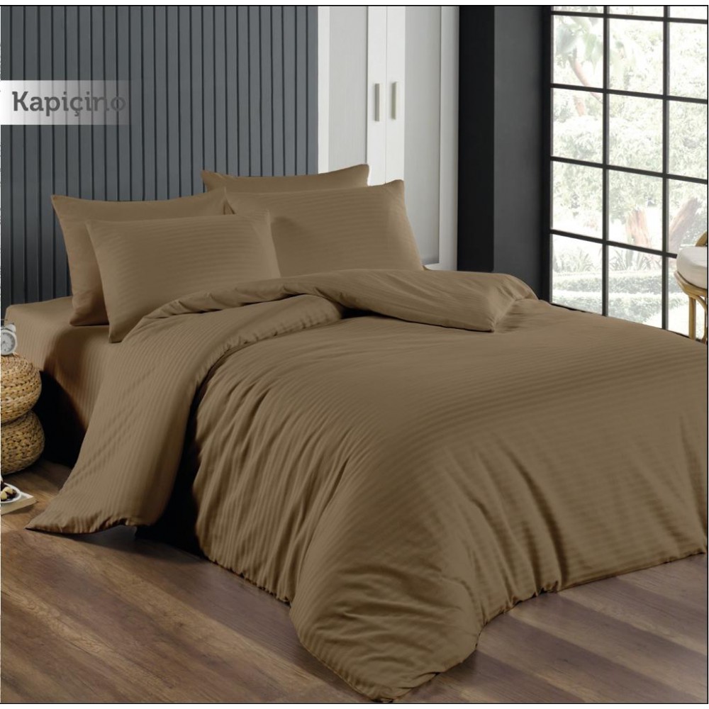 Saten Nevresim Takımı Kapiçino